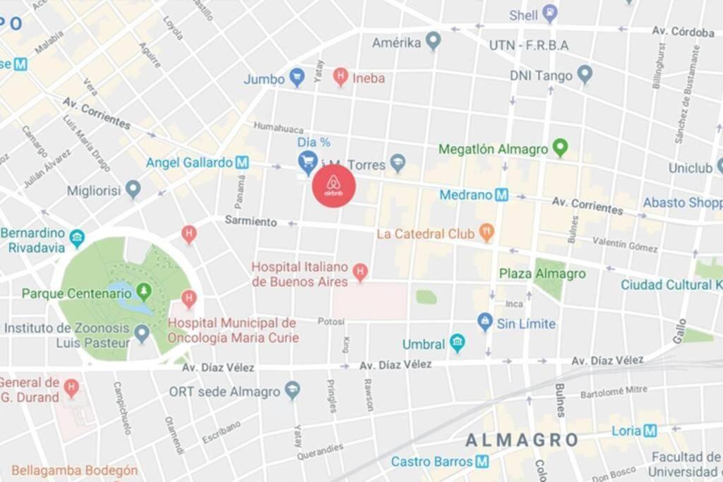 Luminoso 2 Ambientes En Almagro Av Corrientes 3 Personas Buenos Aires Exterior foto